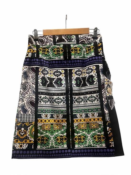 Handmade Dresses & Skirts - Vanela LaMar Upcycled Office Career Mosaic Paisley Print Pencil Skirt OS Travel